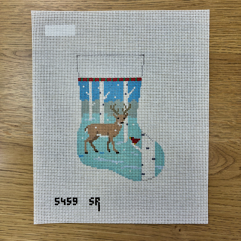 Birch Tree Deer, Mini Stocking
