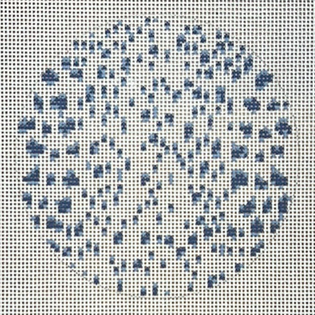 French Dots Round-Navy
