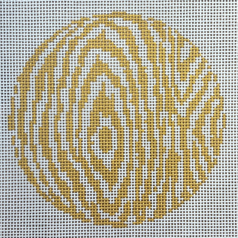 Faux Bois Round-Gold