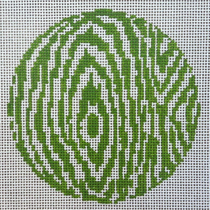 Faux Bois Round-Green