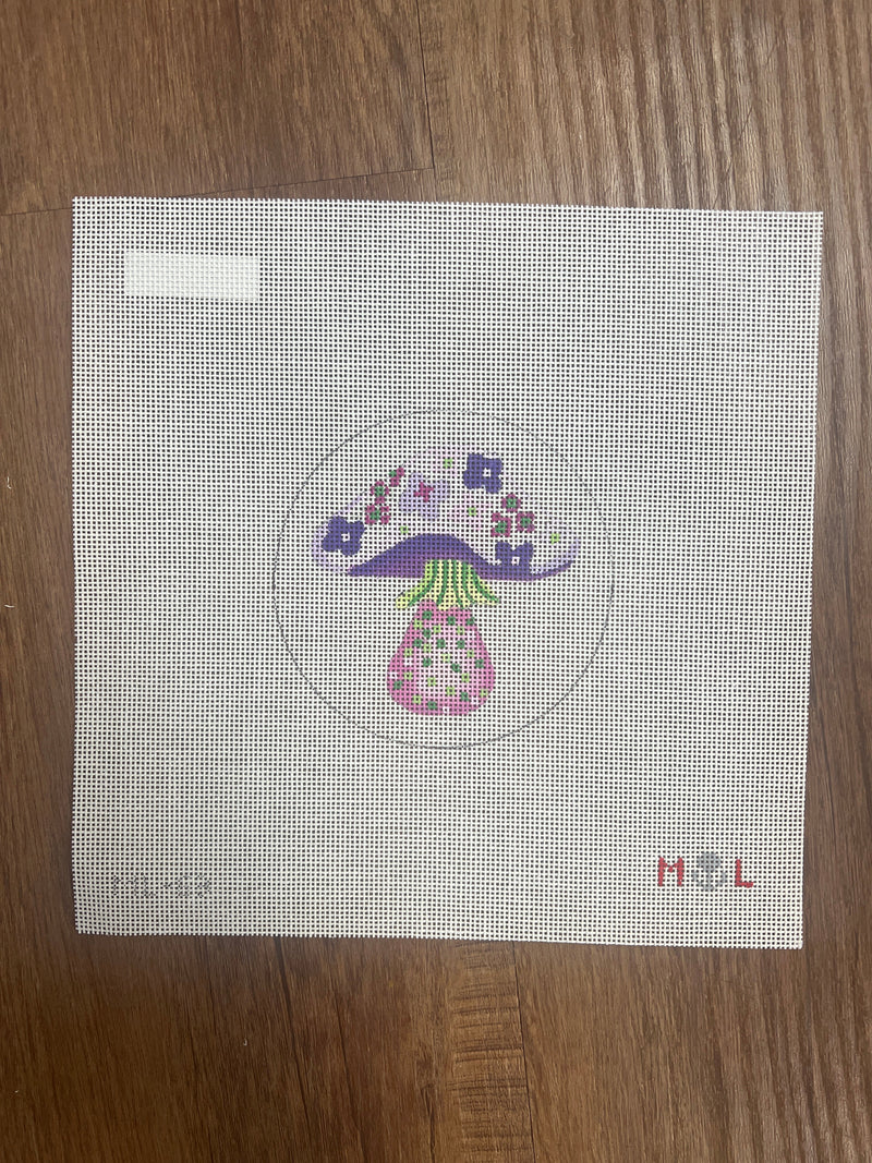 Pink/Purple Polka Dot Mushroom Coaster
