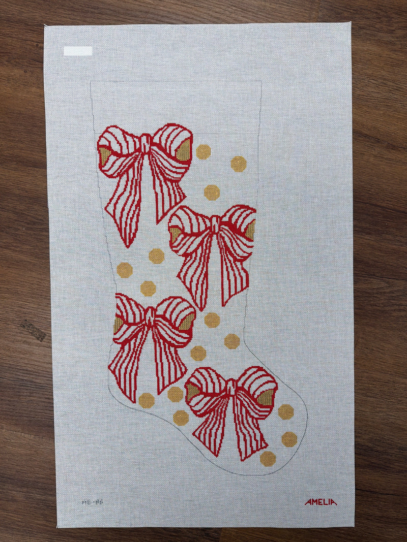 Red Bows & Dots Stocking