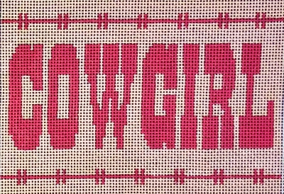 SMAL PINK COWGIRL RECTANGLE