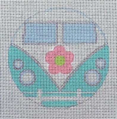 VINTAGE TEAL BUS ORN