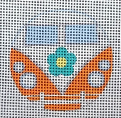 VINTAGE ORANGE BUS ORN