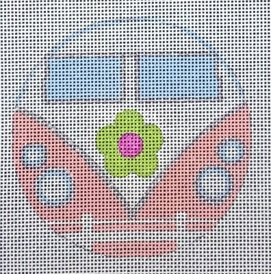 VINTAGE PINK BUS ORN