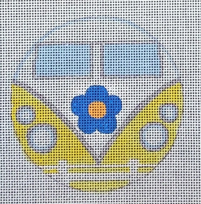 VINTAGE YELLOW BUS ORN