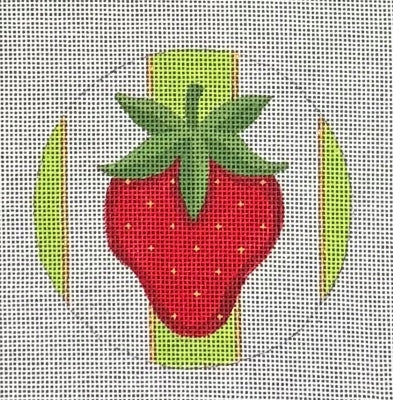 STRAWBERRY GREEN STRIPE ORN