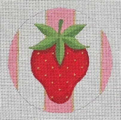 STRAWBERRY PINK STRIPE ORN
