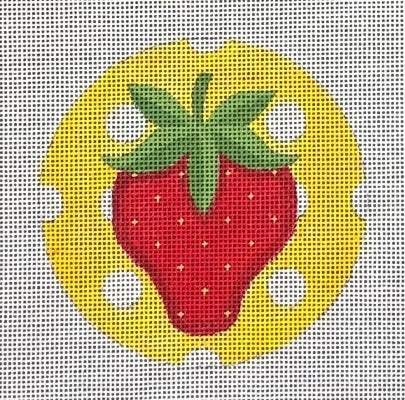 STRAWBERRY YELLOW DOT ORN