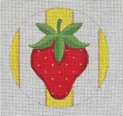 STRAWBERRY YELLOW STRIPE ORN