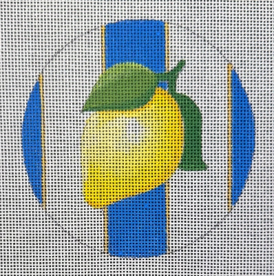 LEMON STRIPE ROUND ORN