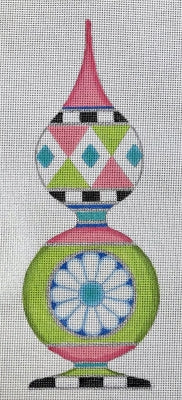 12 PINK GREEN FINIAL