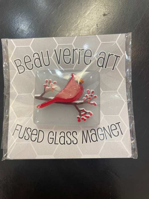 Cardinal with Red Berries