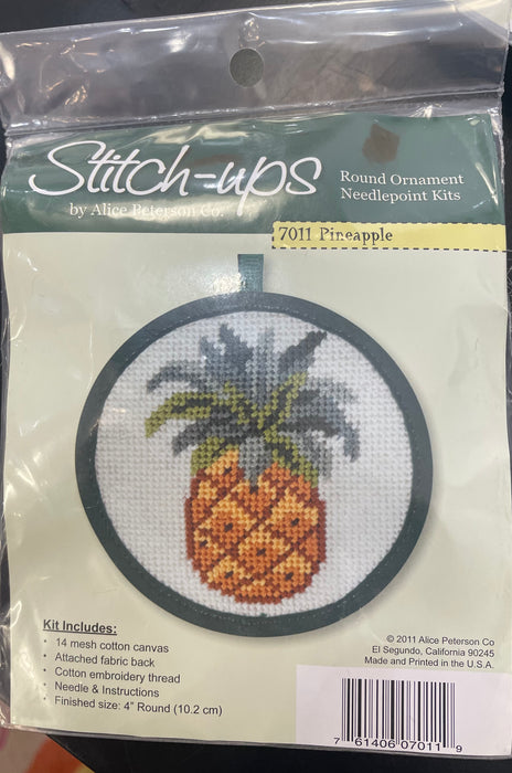 Stitch & Zip -Pineapple Ornament