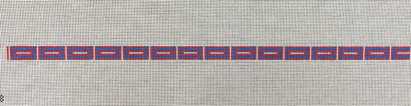 Red/Blue Cross Hatch Double Wrap Bracelet