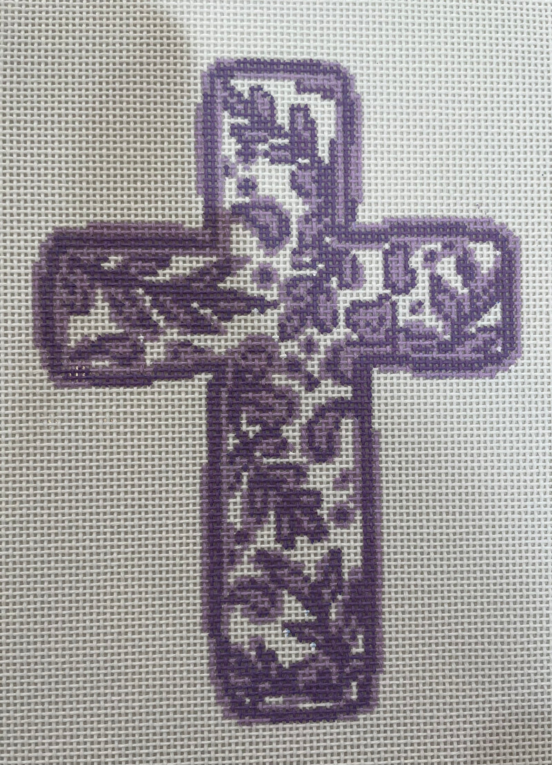 Chinoiserie Cross - Purple