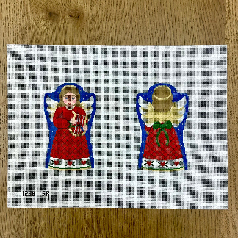Angel with  Lyre, 2 Sided - 18 mesh