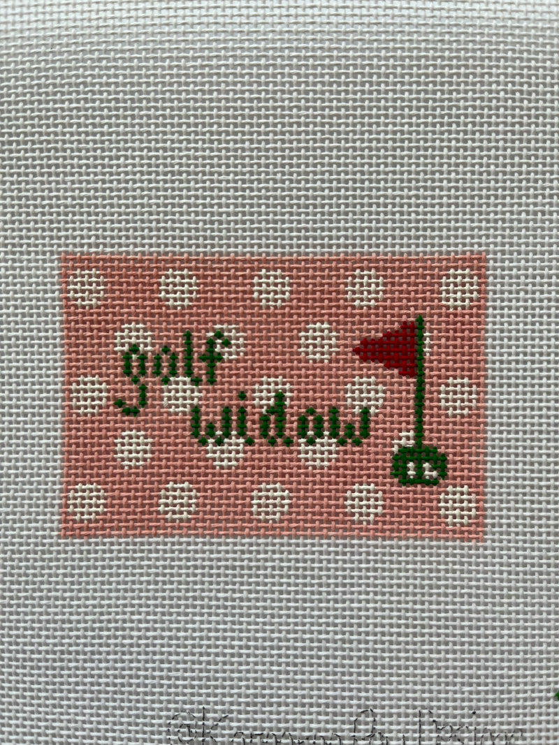 Golf Widow- pink - 2" x 3"