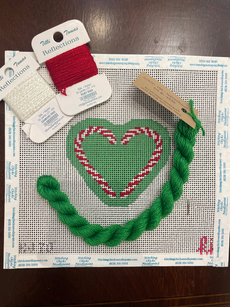 Candy Cane Heart - Green Kit