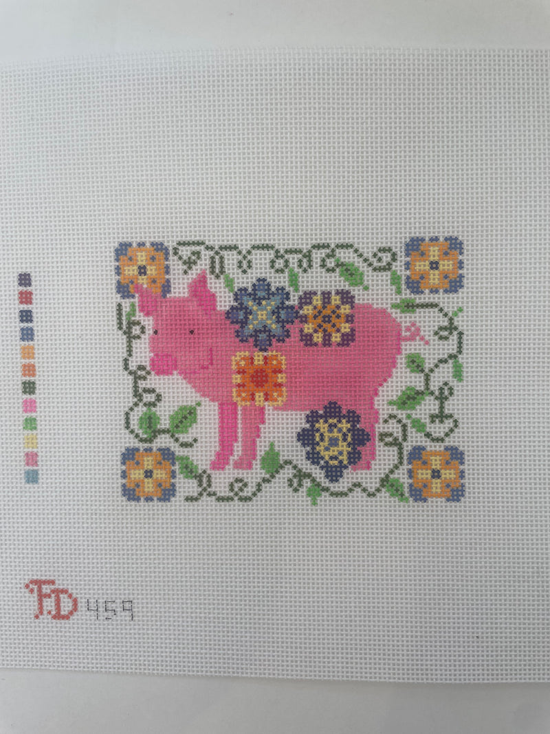Pig in Flowers