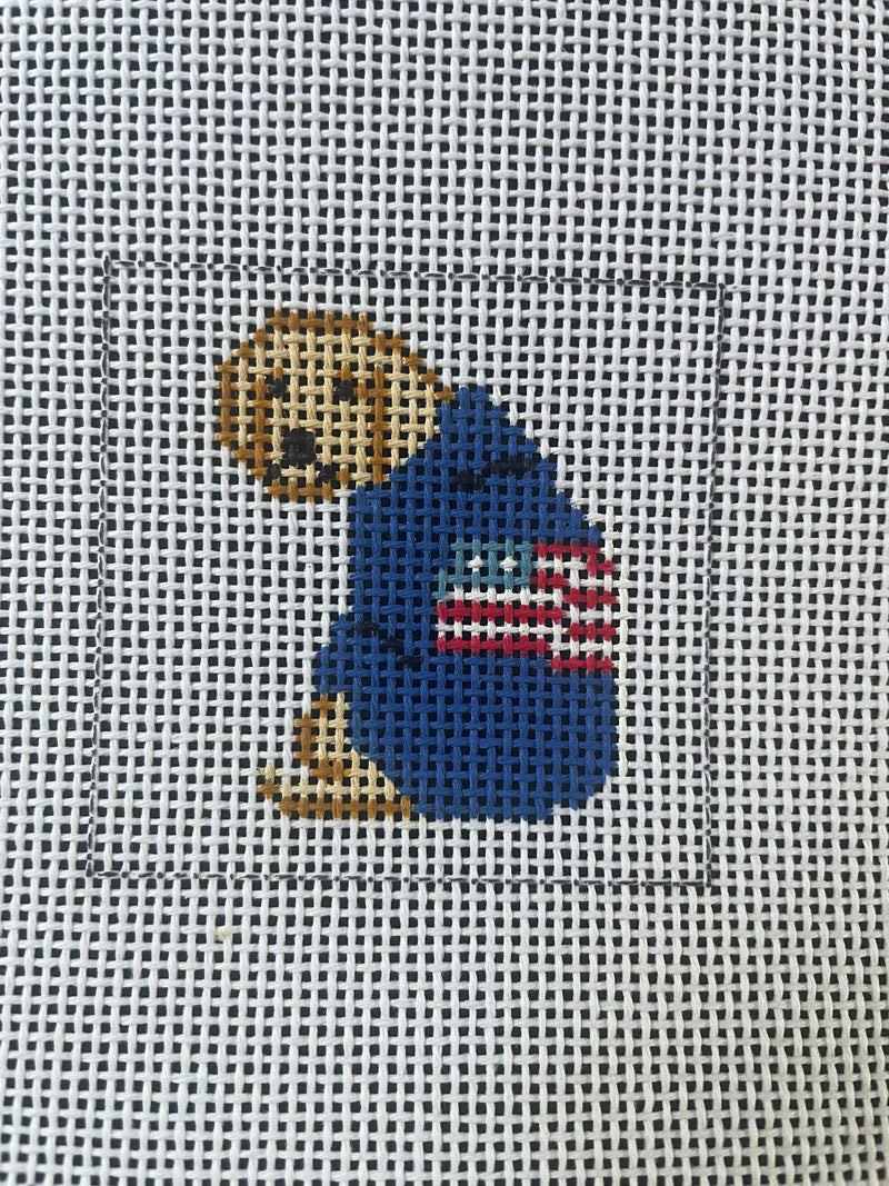 Lab Puppy in a Flag Sweater - mini