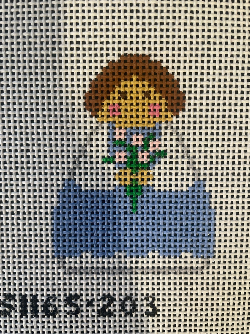 Blue Flower Angel Stitch it
