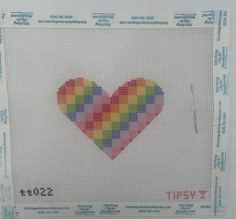 Rainbow Check Heart Kit
