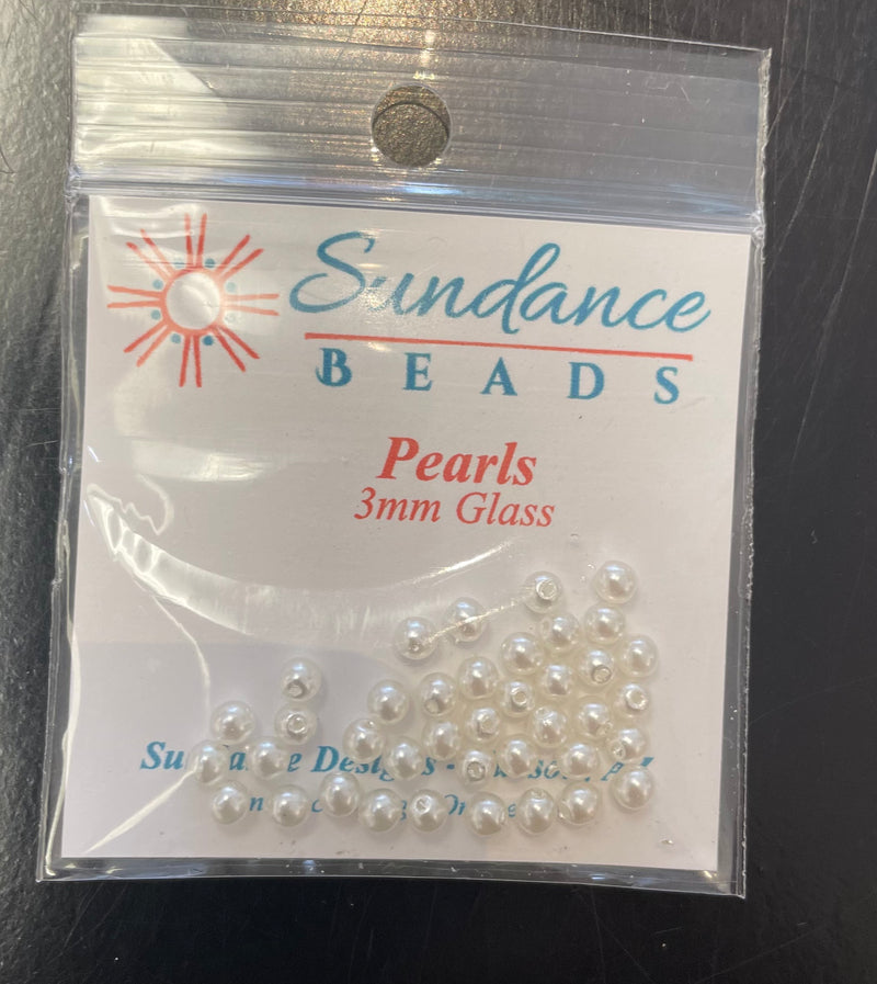 Pearl Beads 3 mm Glass
