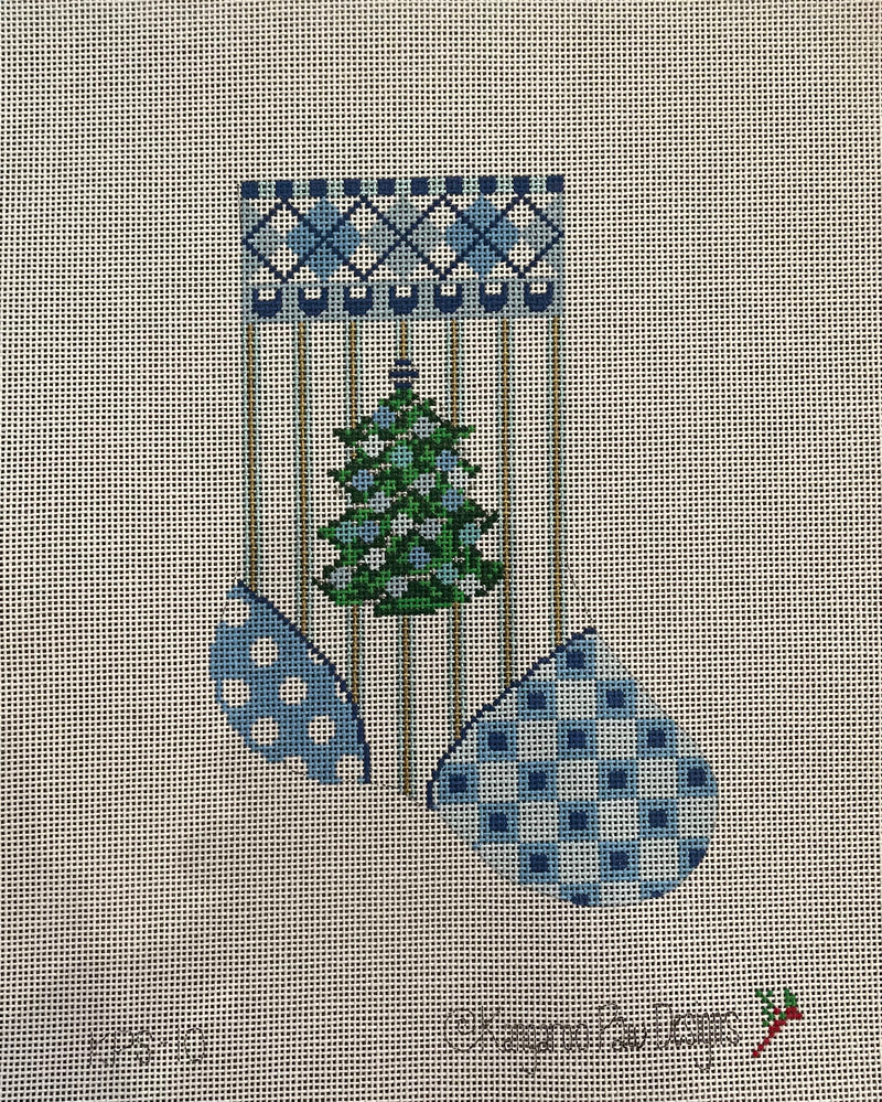 Stocking - Tree Blue