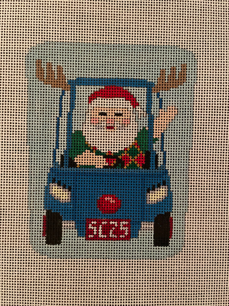 Reindeer Golf Cart Santa