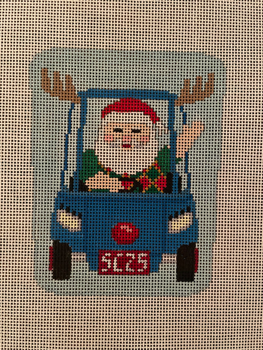 Reindeeer Golf Cart Santa