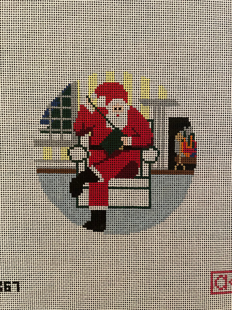 Sporting Santa - Needlepointer