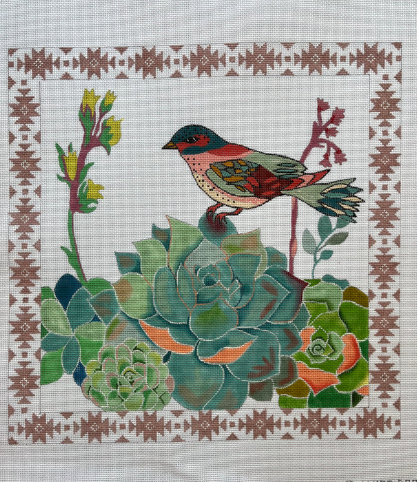 Succulent with bird