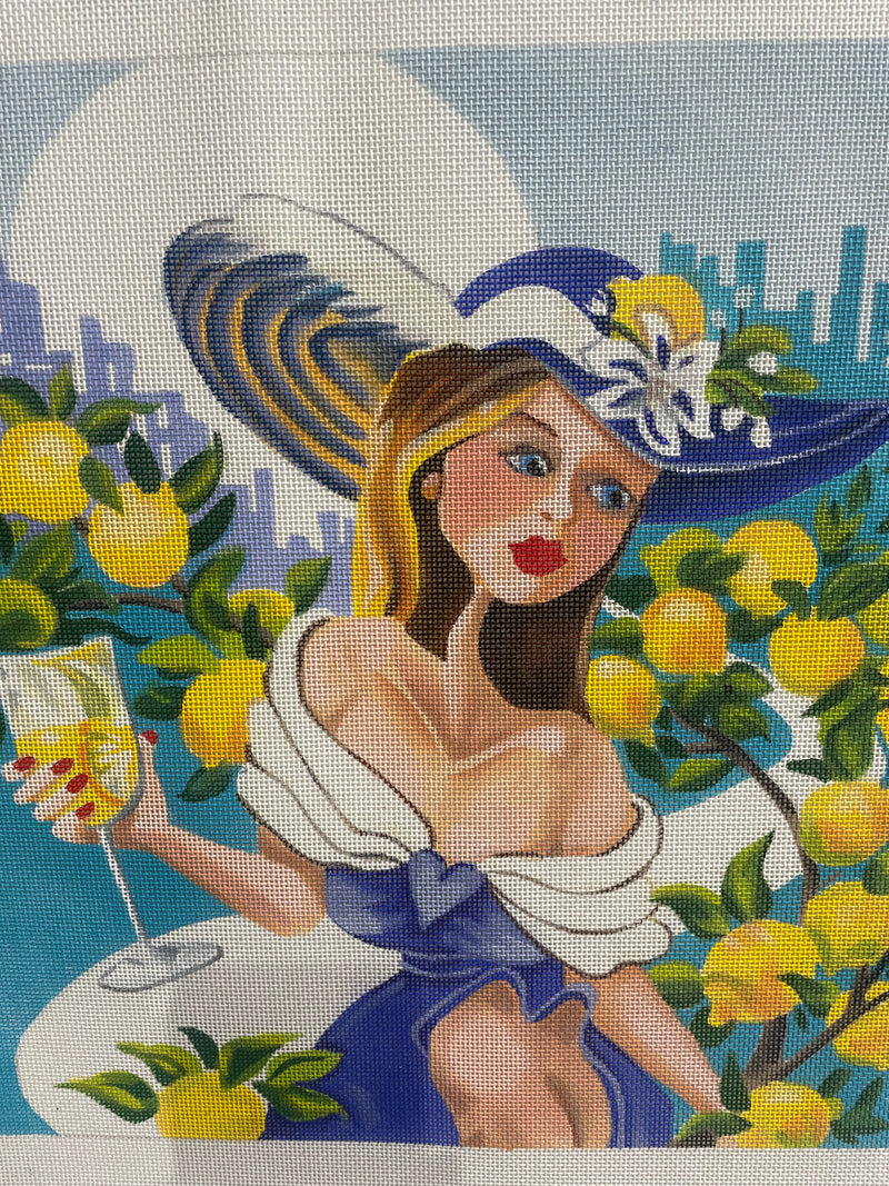 Sunhat Woman with lemons