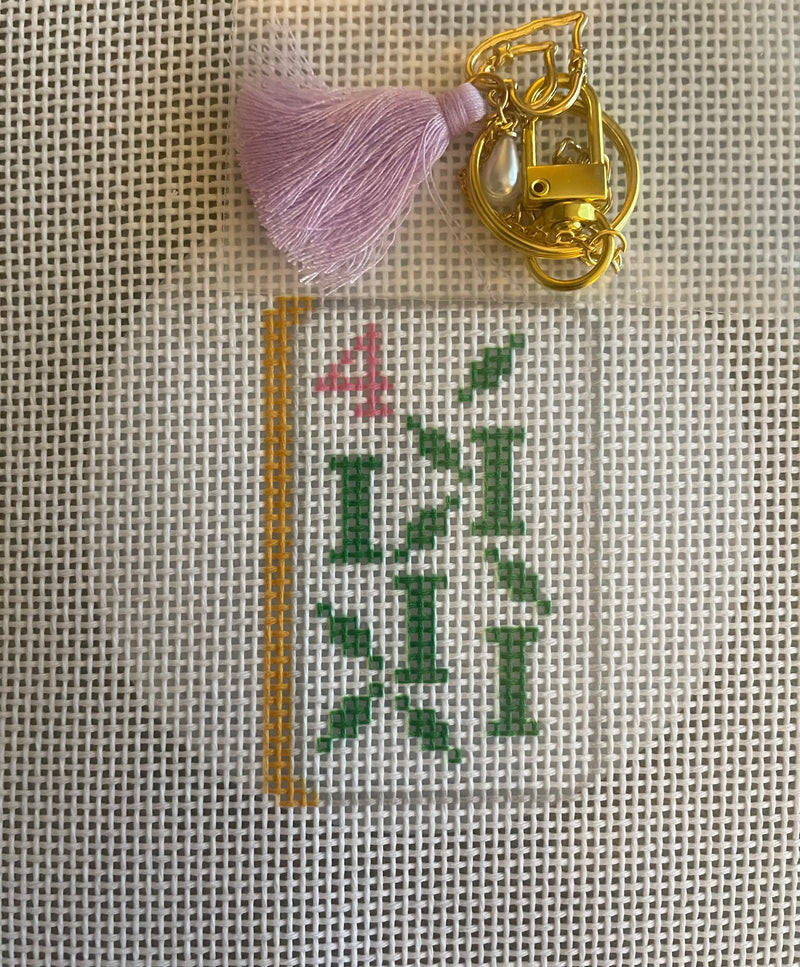 Purse Charm - Bamboo Tile with hardware
