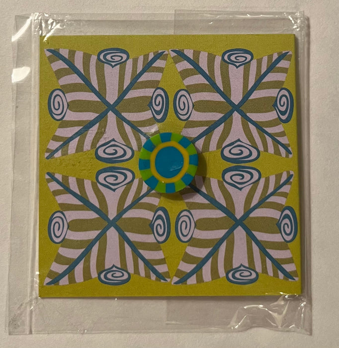 Blue/Green/Yellow Button Needle Minder