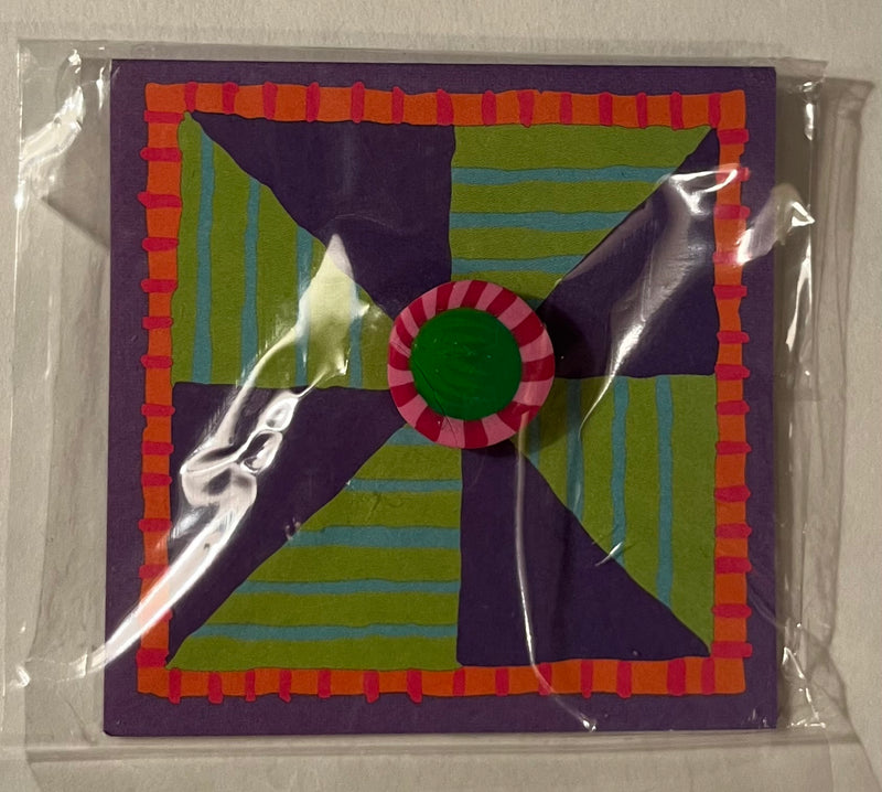 Pinks and Green Button Needle Minder