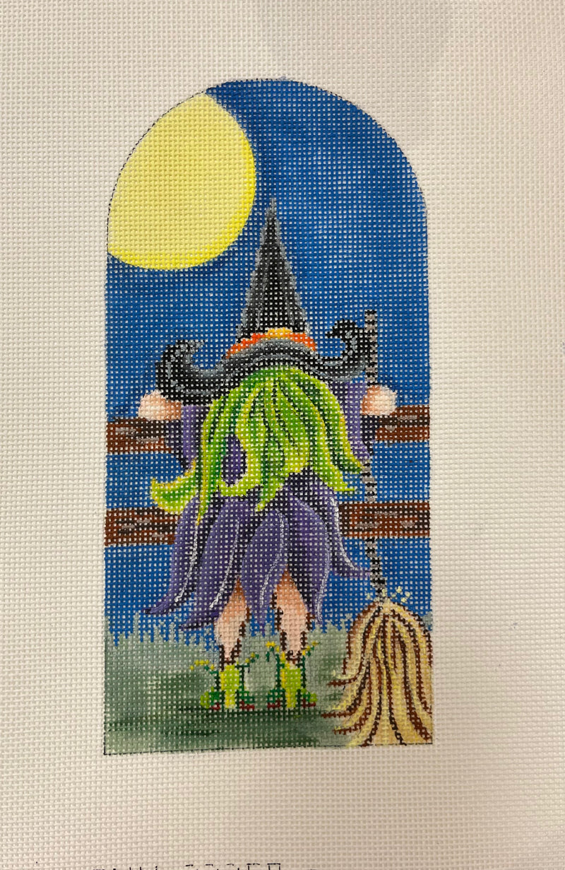 Witch watching moon, black hat