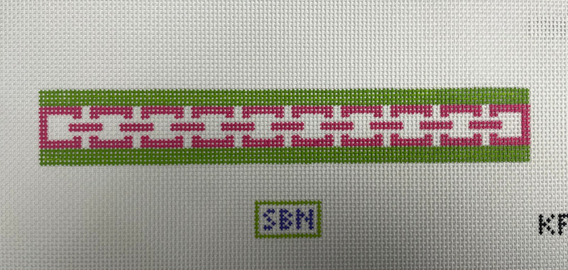 Geometric Key Fob PINK & GREEN