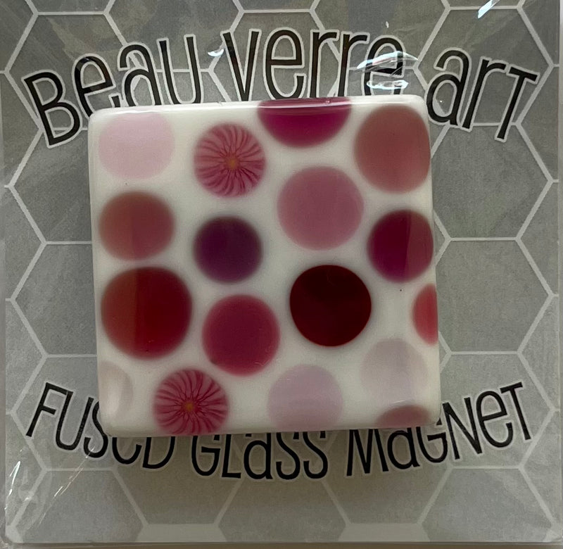 Pink dots with flower murrini