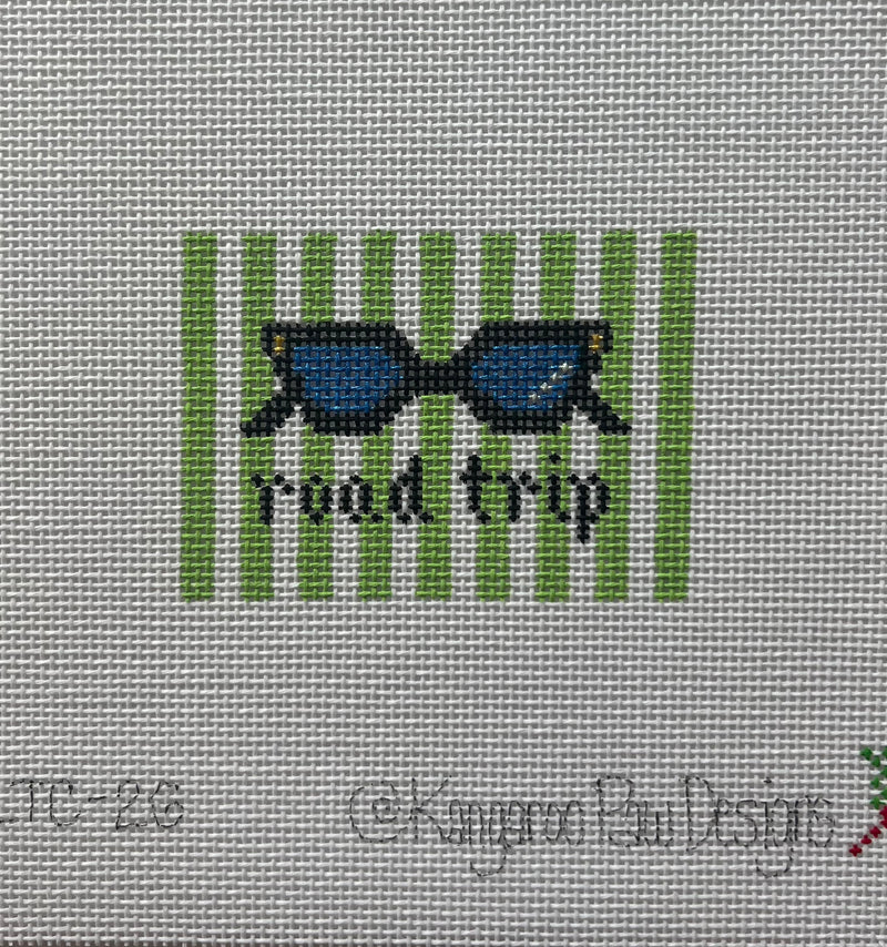 2 x 3 insert-road trip green stripe