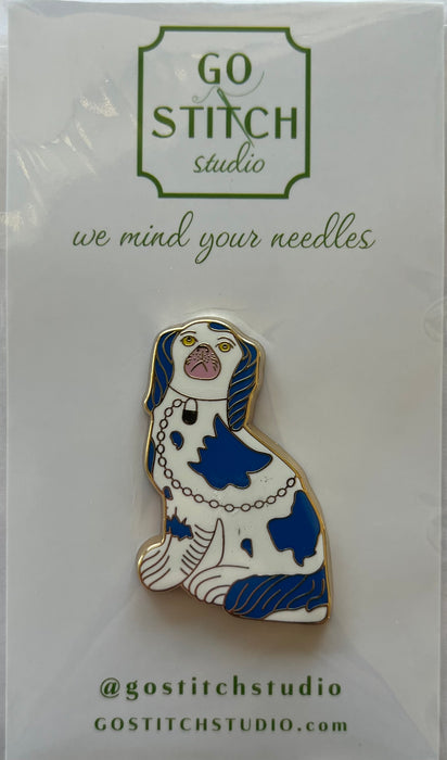 Staffordshire Dog- Blue Needle Minder