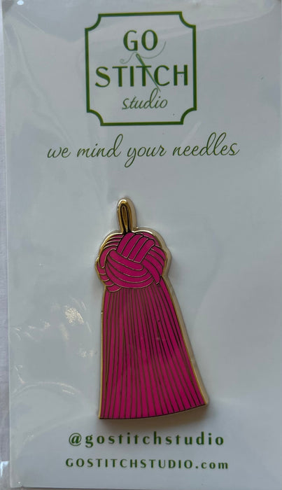 Pink French Knot Tassel Needle Minder