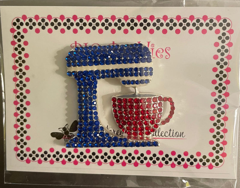 Blue Mixer w/ Red Bowl Needle Minder