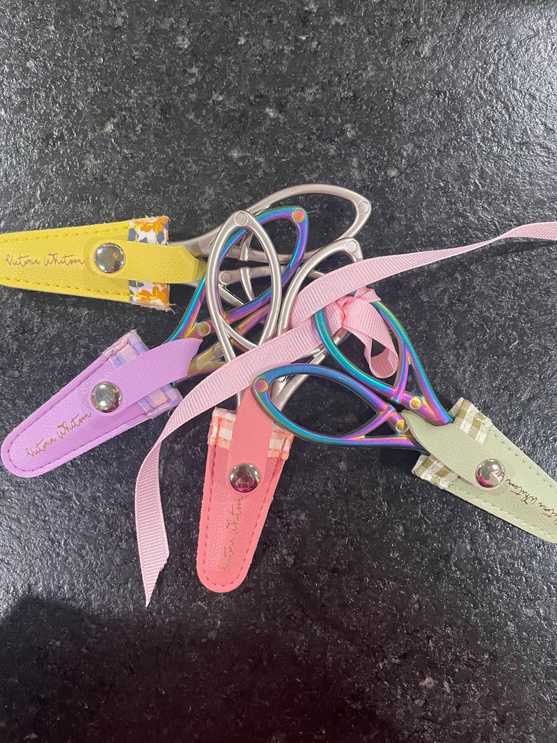 Scissors with Victoria Whitson Needlepoint Sheath