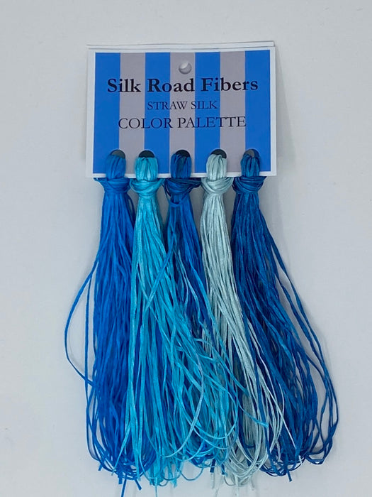 Straw Silk Color Palette - Island Blues