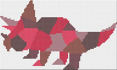 Red Triceratops Dinosaur (includes stitch guide)