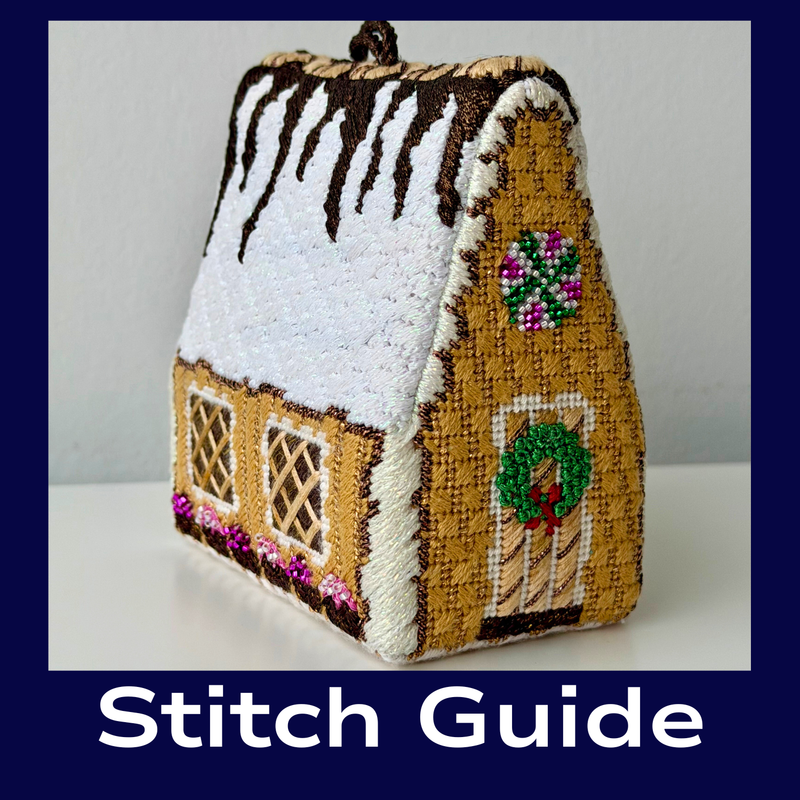Stitch Guide - Mocha and Truffles, 3D Gingerbread House