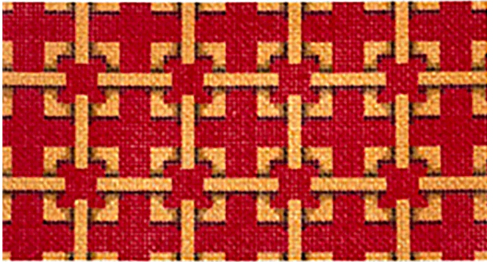 Red/Camel Interlocking Squares Insert